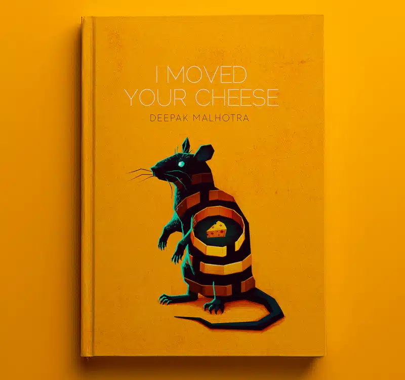 Minimalistic book cover for I moved your cheese