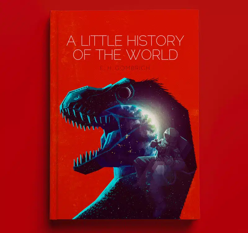 Minimalistic book cover for A brief history of time