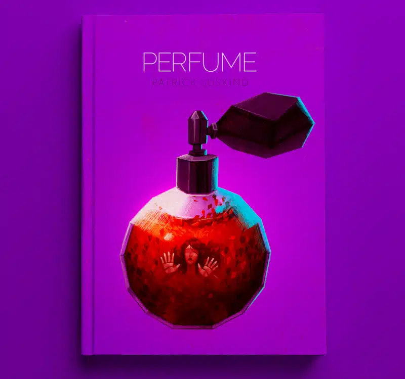 Minimalistic book cover for Perfume