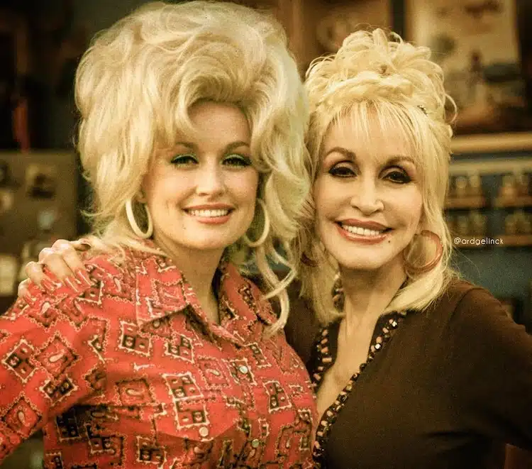 Dolly Parton then and now