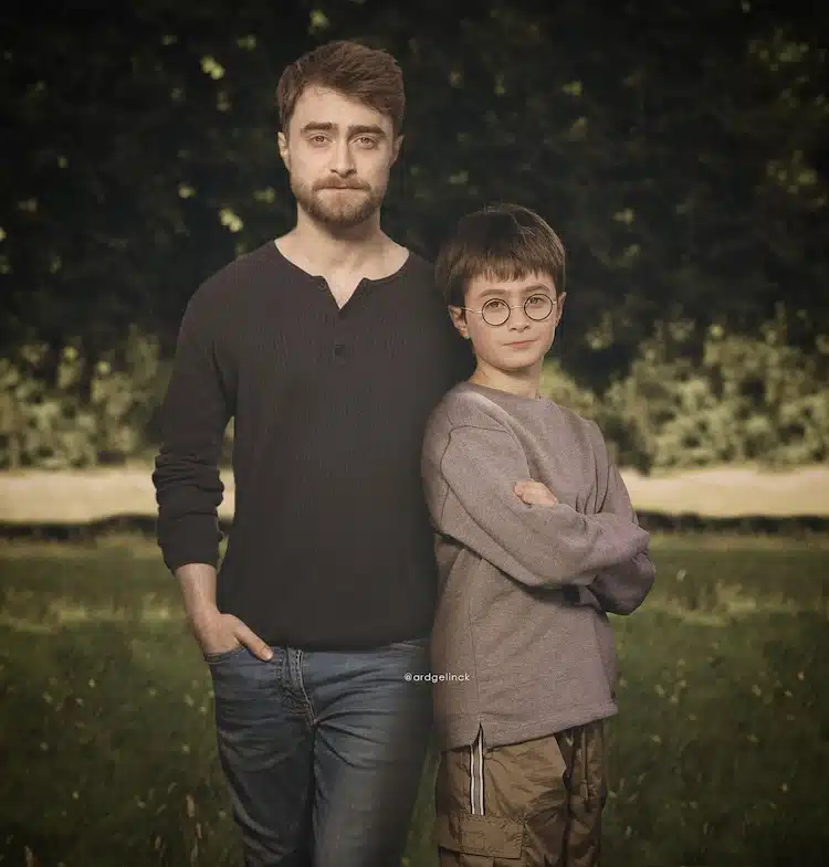 Daniel Radcliffe then and now