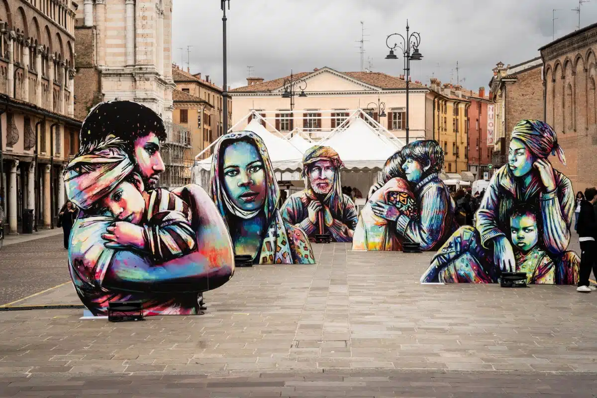 Doctors Without Borders Installation in Ferrara by Alice Pasquini