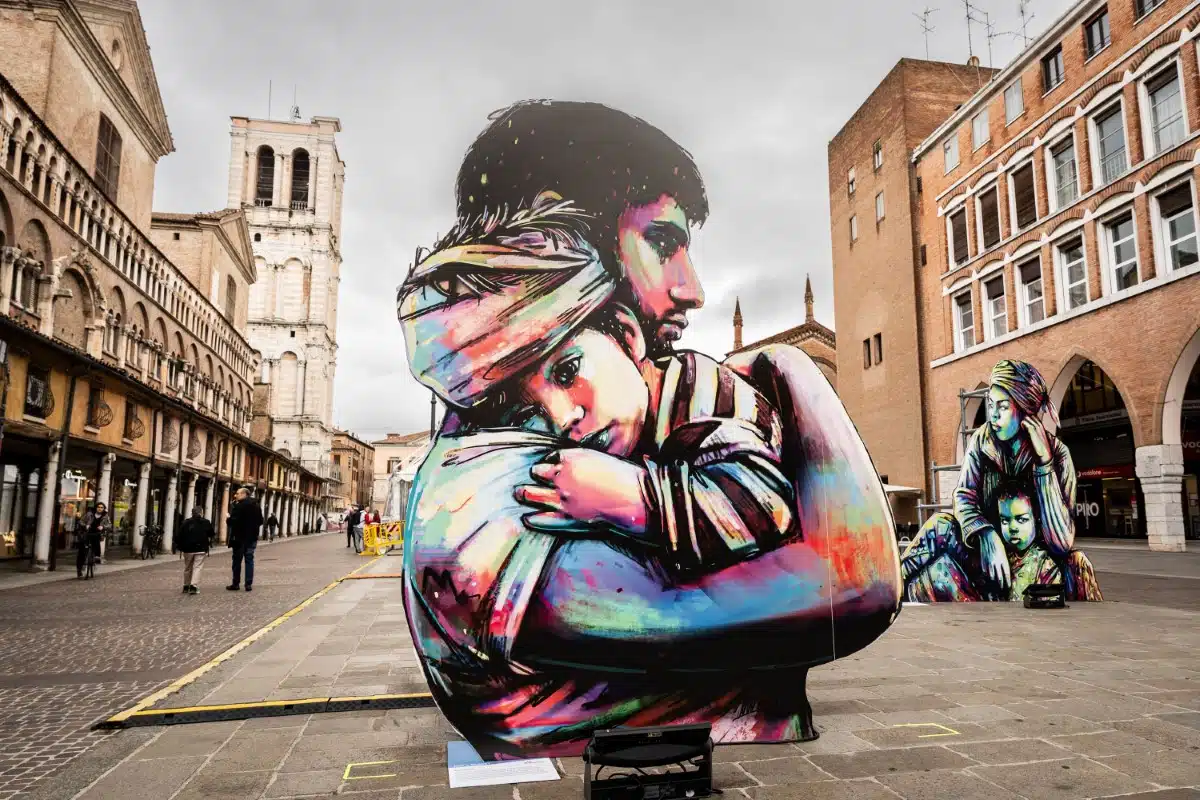 Doctors Without Borders Installation in Ferrara by Alice Pasquini