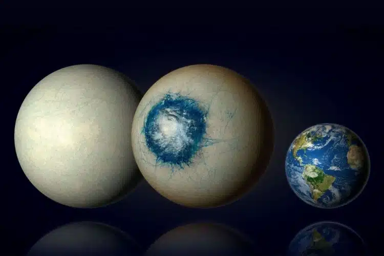 Artist rendering of exoplanet LHS 1140 b 