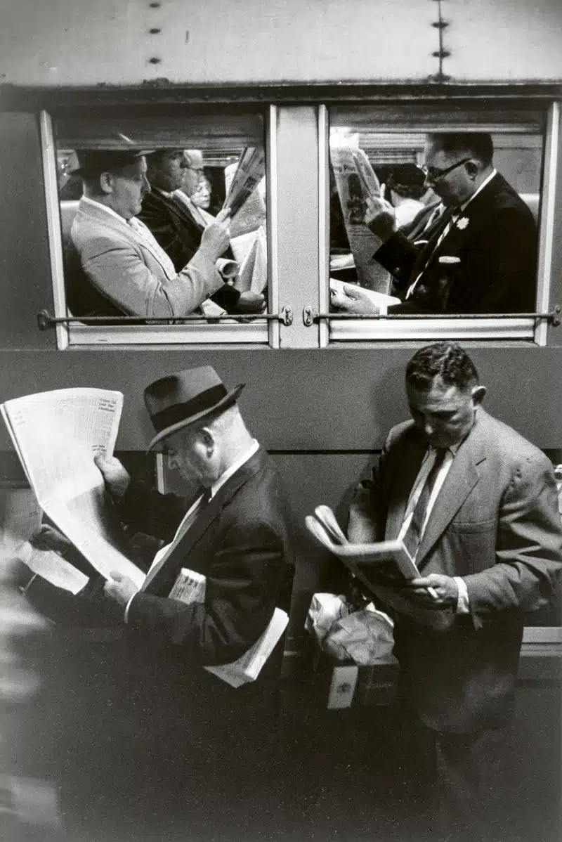 Commuters, Evening Train, Penn Station, New York, 1958