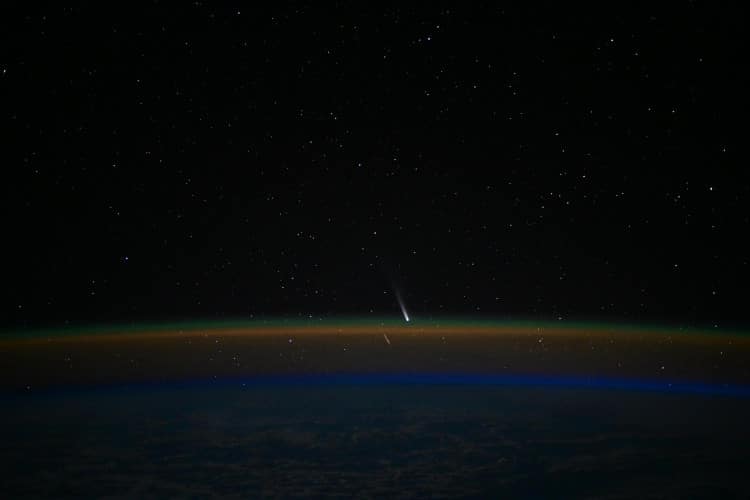 Comet A3 from the ISS