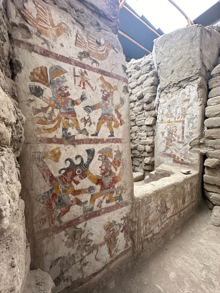 Details of Pañamarca painted throne room