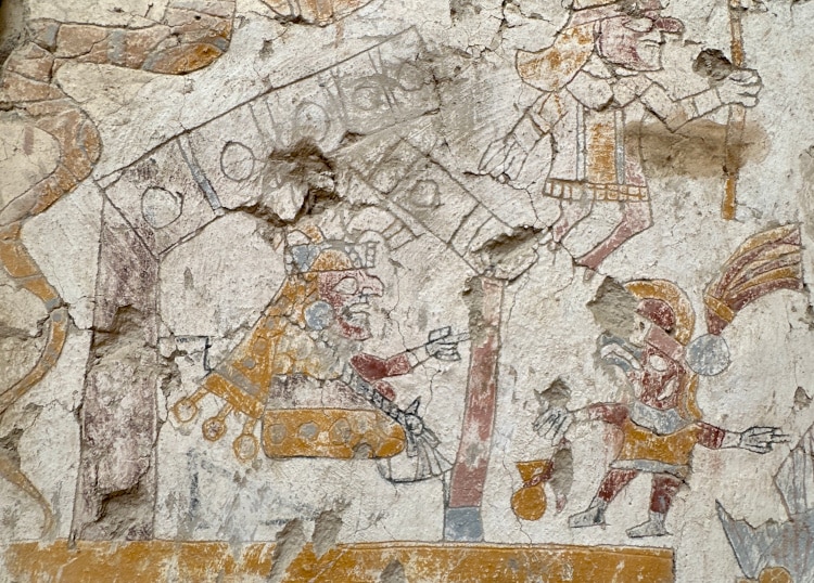 Details of Pañamarca painted throne room