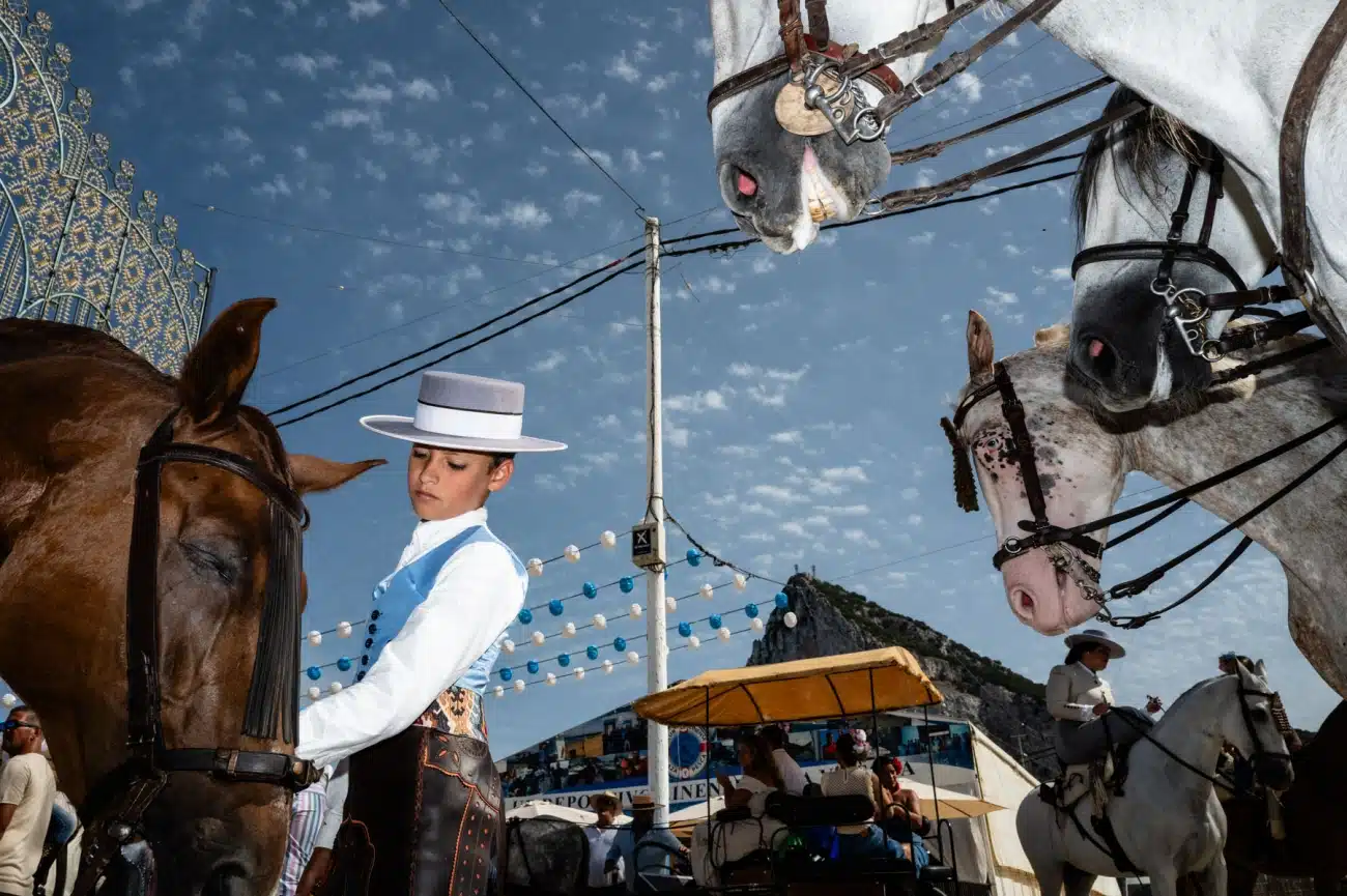 Andalusian boy with his horse