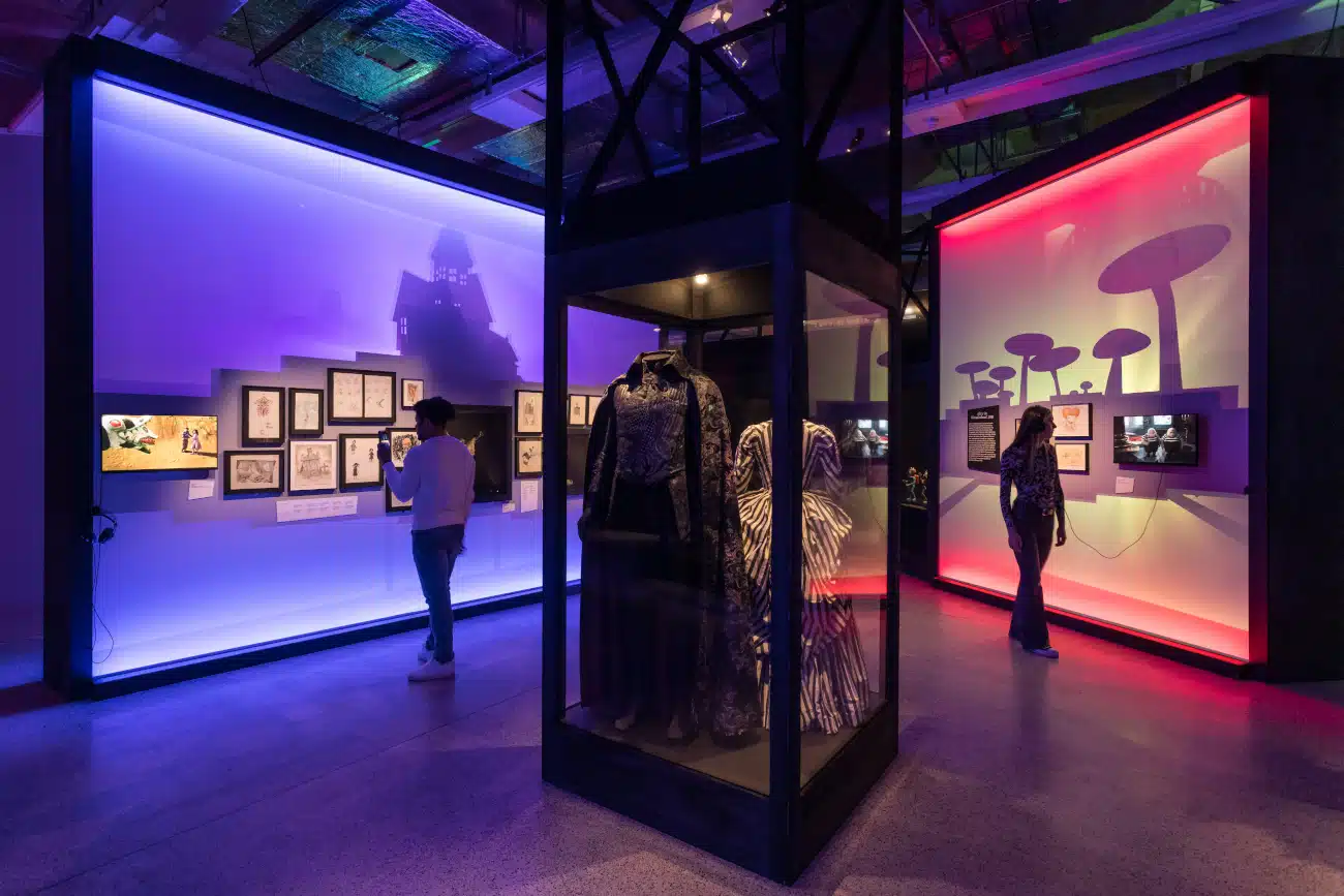 Inside "The World of Tim Burton" exhibit in London