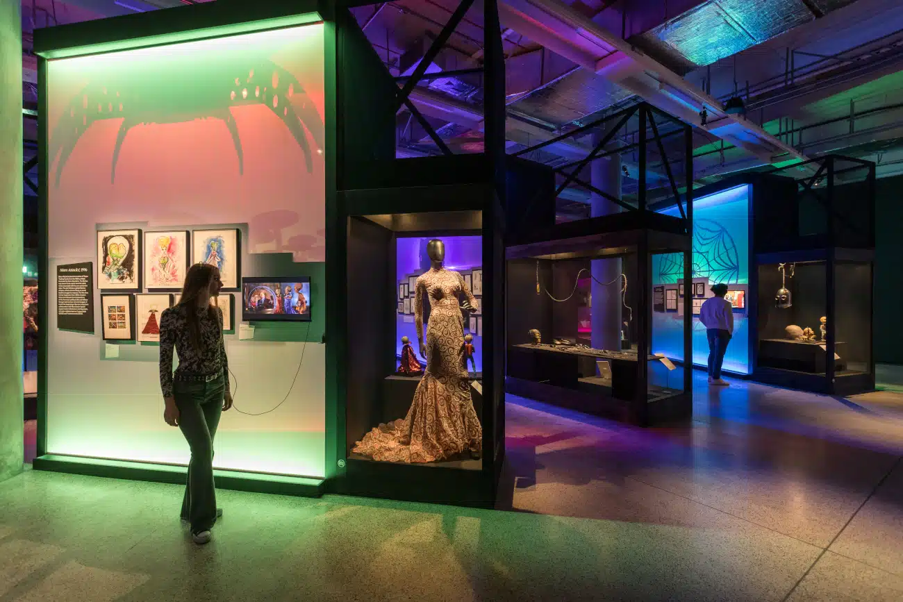 Inside "The World of Tim Burton" exhibit in London