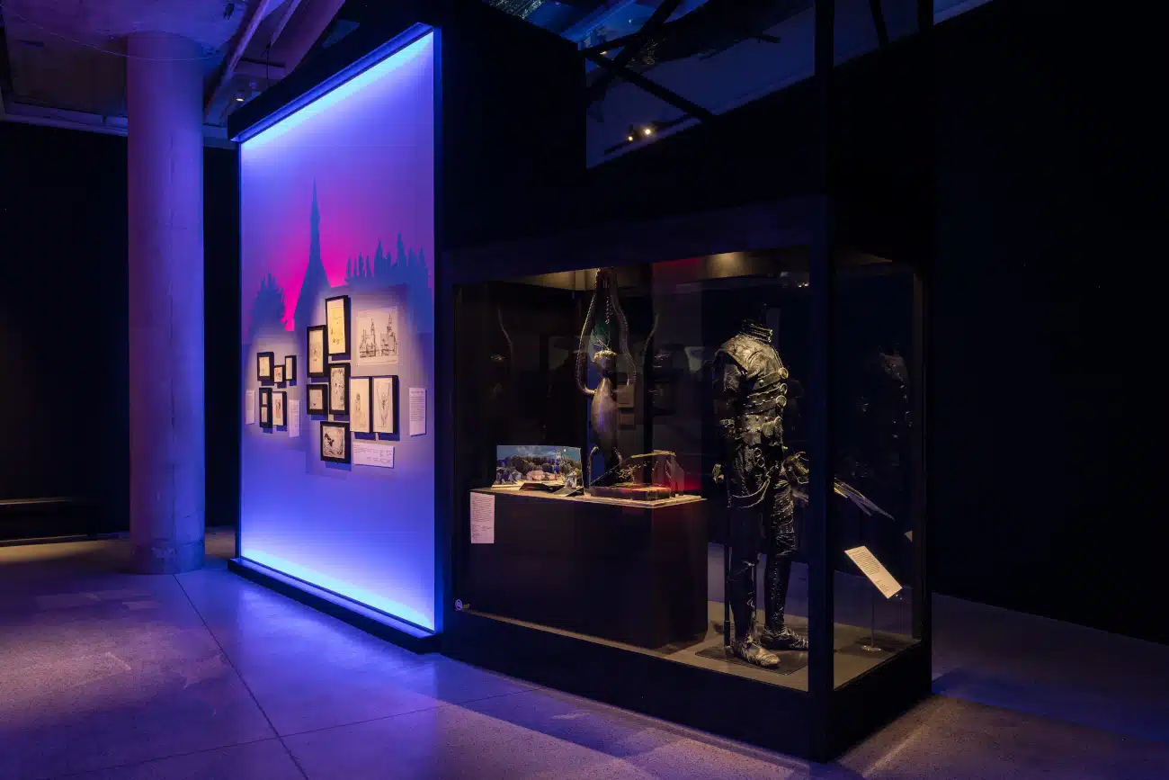 Inside "The World of Tim Burton" exhibit in London