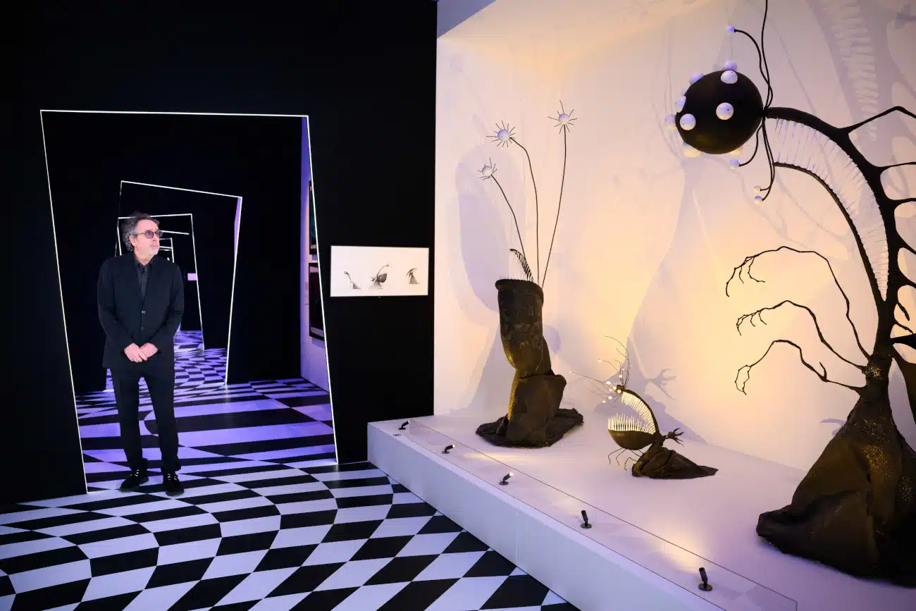 Tim Burton at the "The World of Tim Burton" exhibit in London