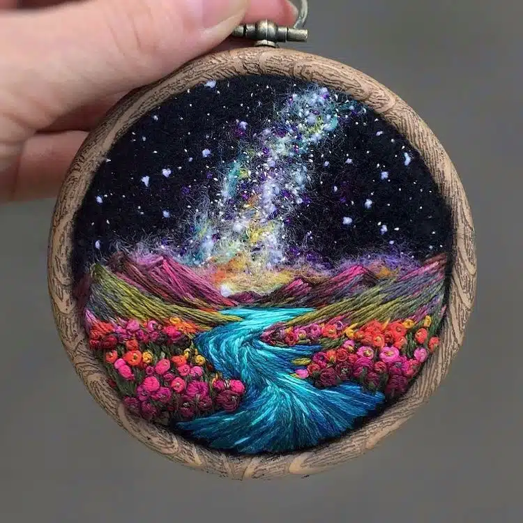 Cosmic Embroidery by Yuliya Krishchik 