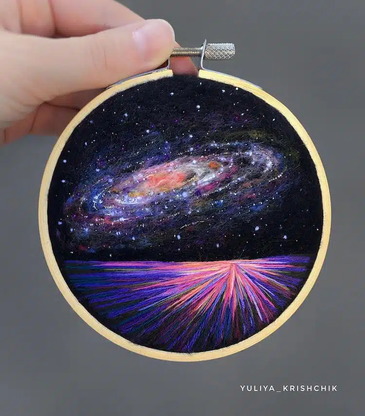 Cosmic Embroidery by Yuliya Krishchik 