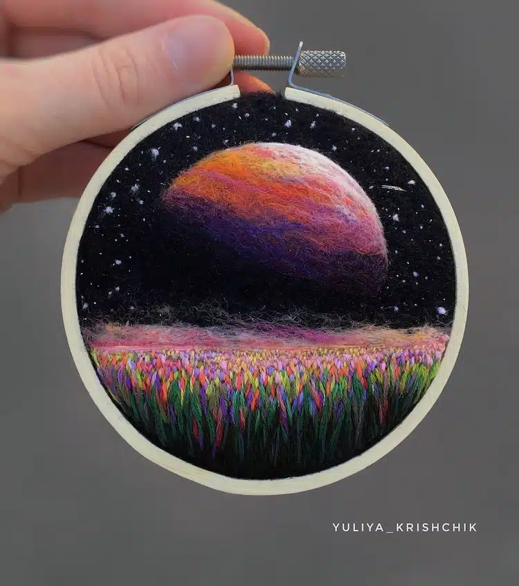 Cosmic Embroidery by Yuliya Krishchik 