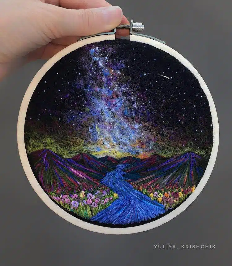 Cosmic Embroidery by Yuliya Krishchik 