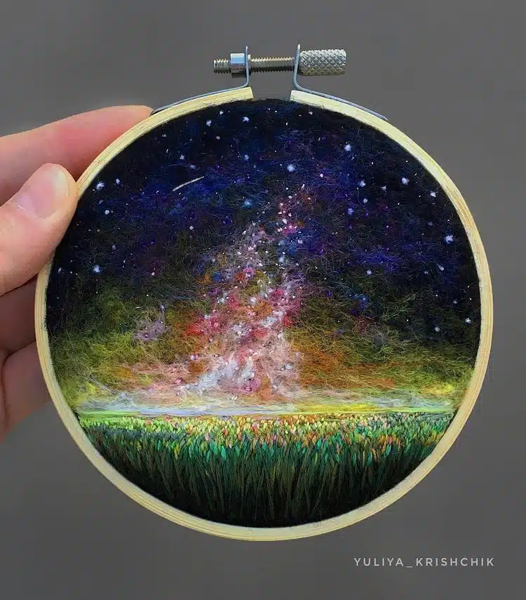 Cosmic Embroidery by Yuliya Krishchik 