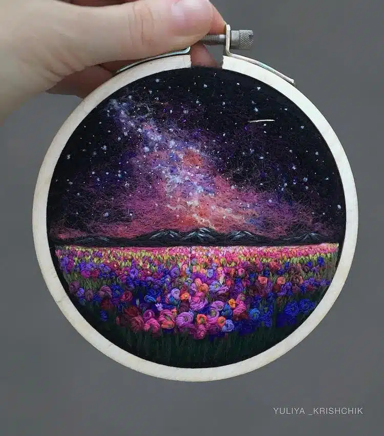 Cosmic Embroidery by Yuliya Krishchik 