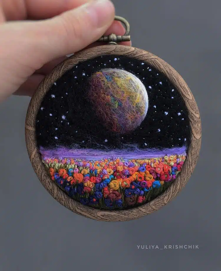 Cosmic Embroidery by Yuliya Krishchik 