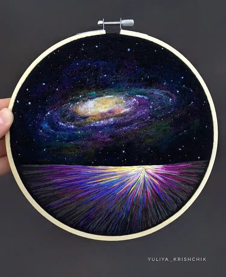 Cosmic Embroidery by Yuliya Krishchik 