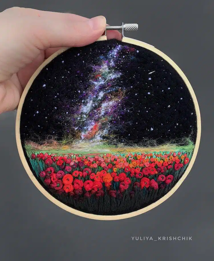 Cosmic Embroidery by Yuliya Krishchik 