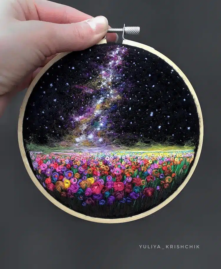 Cosmic Embroidery by Yuliya Krishchik 