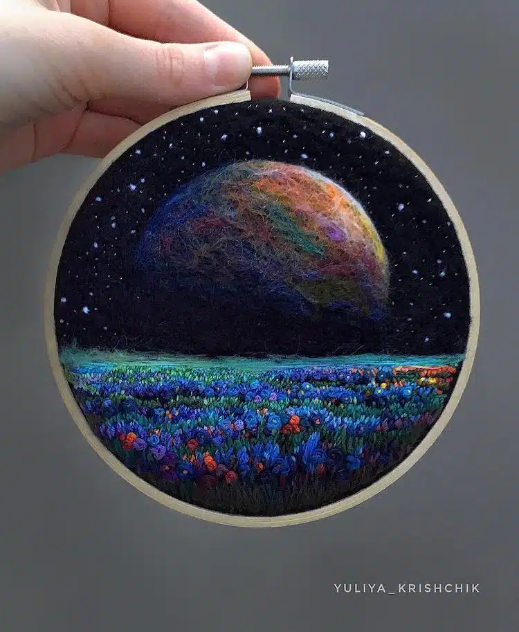 Cosmic Embroidery by Yuliya Krishchik 