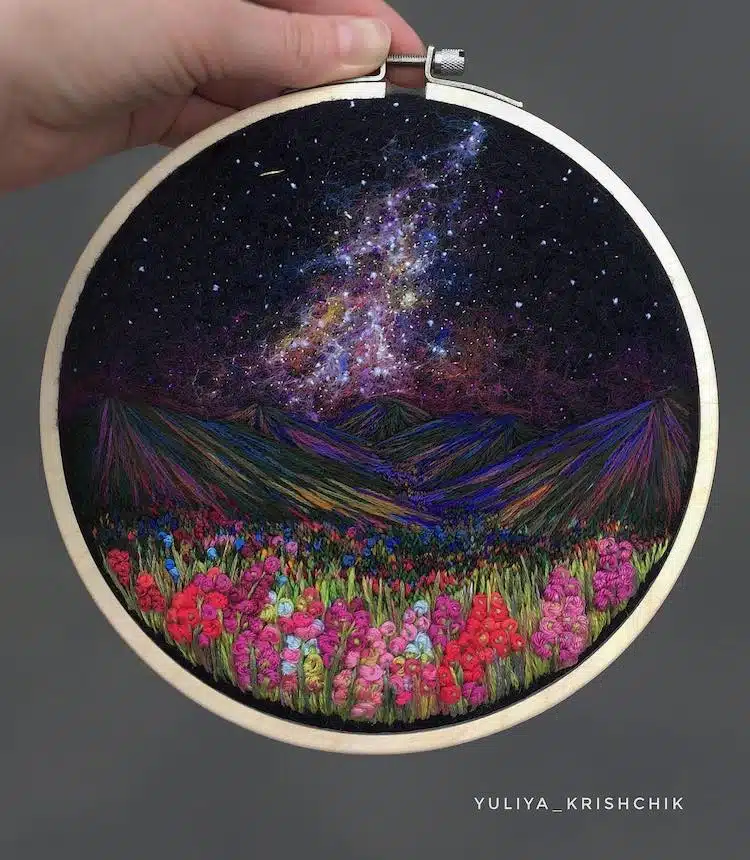 Cosmic Embroidery by Yuliya Krishchik 