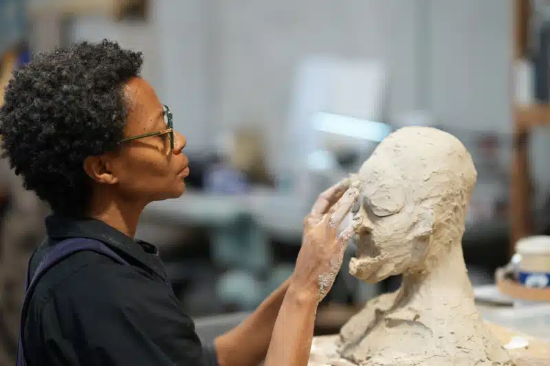 Kara Walker Creating a Sculpture