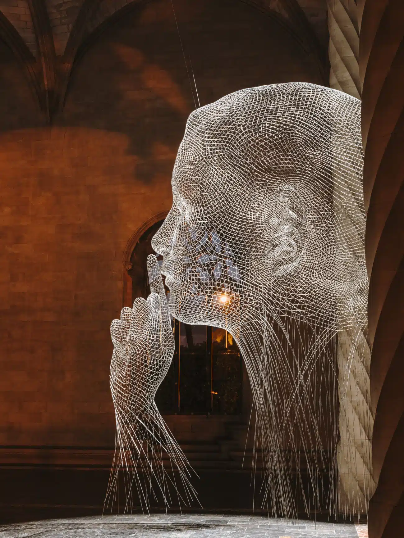 "Mirall" by Jaume Plensa at La Llotja