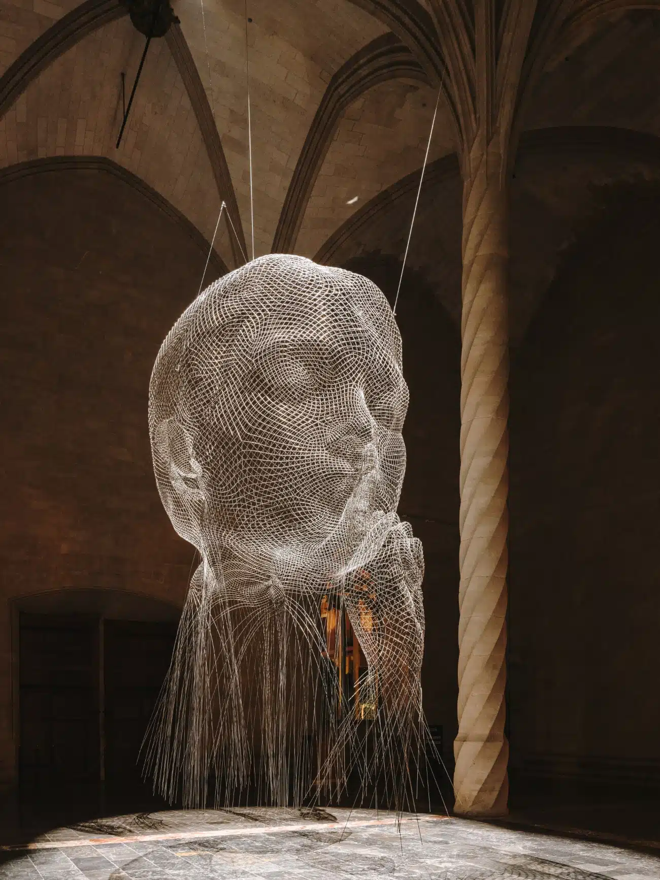 "Mirall" by Jaume Plensa at La Llotja