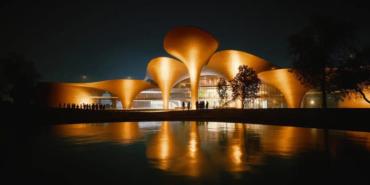 The Alisher Navoi Center designed by Zaha Hadid Architects