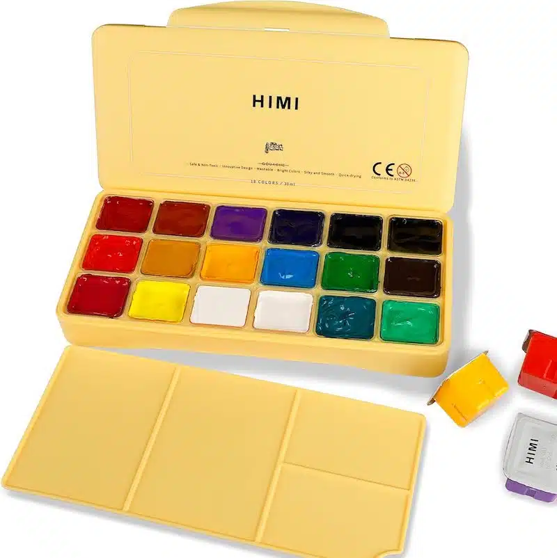 HIMI gouache paint set watercolor travel set gift