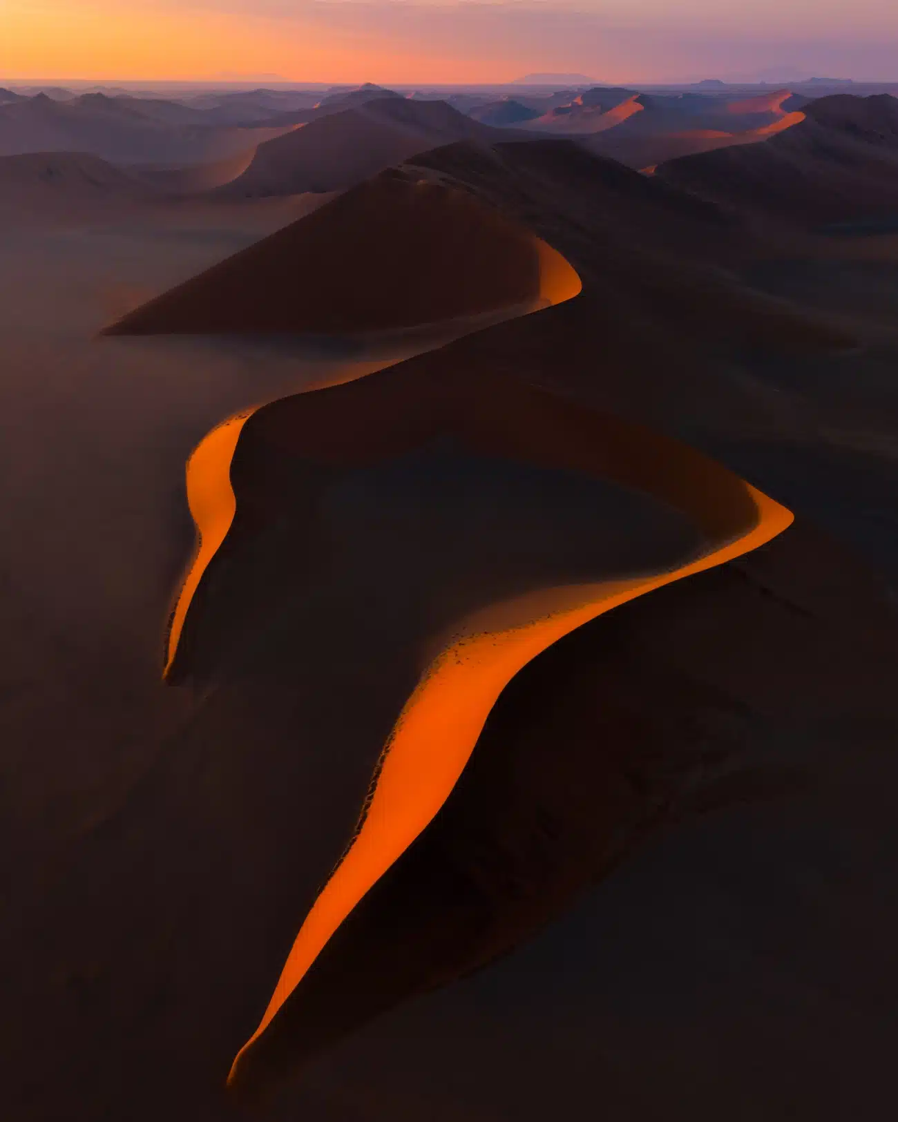 Sand dunes in Namibia