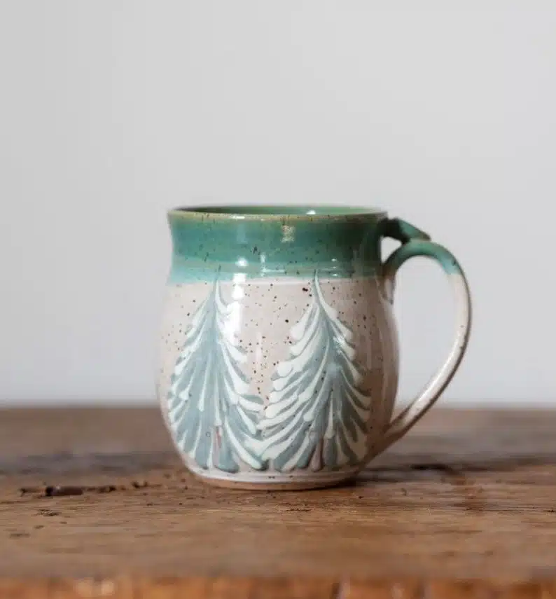 Wintery ceramic mug