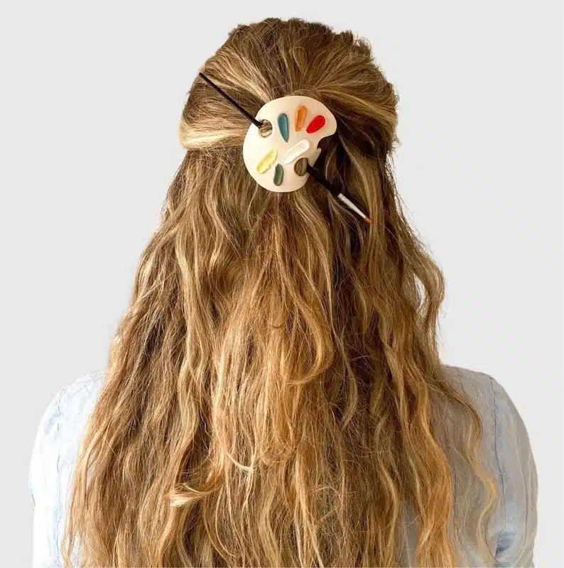 Paint Palette Hair Clip