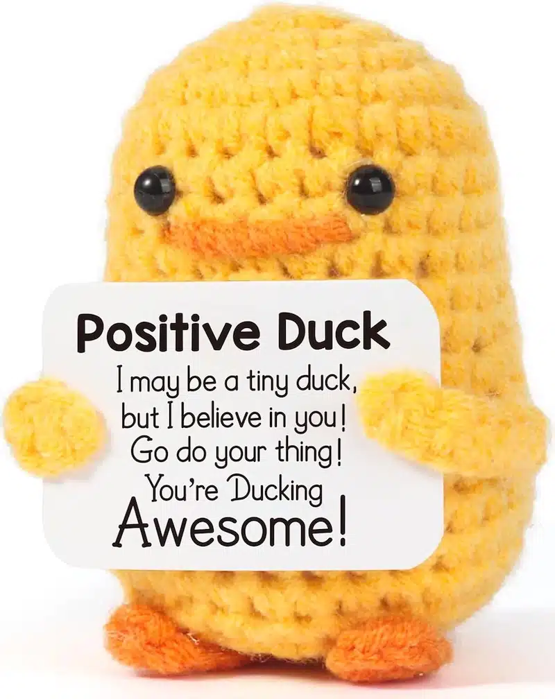 Crochet Positive Duck gift for under $10