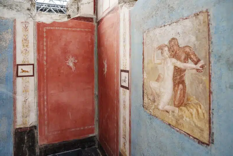 Satyr and nymph fresco in House of Phaedra