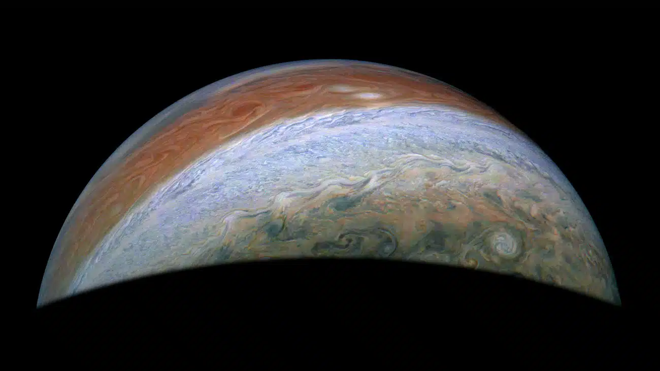 Photo of Jupiter storms from Junocam