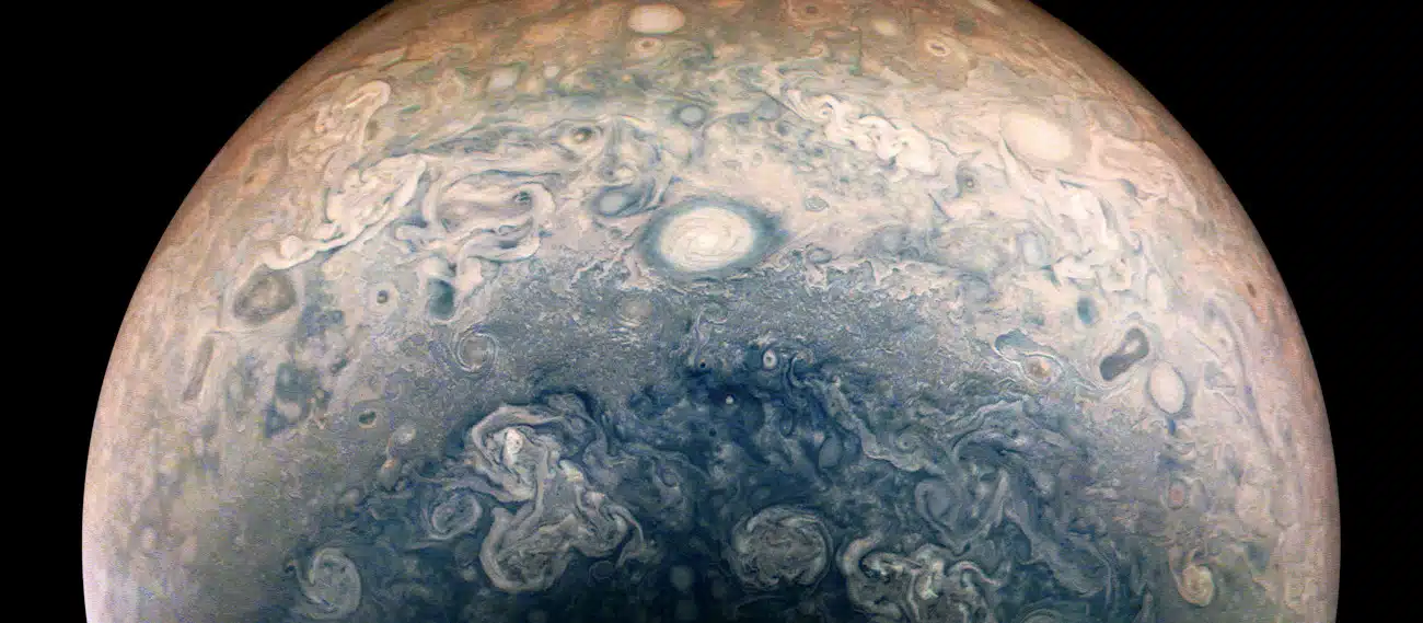 Photo of Jupiter storms from Junocam