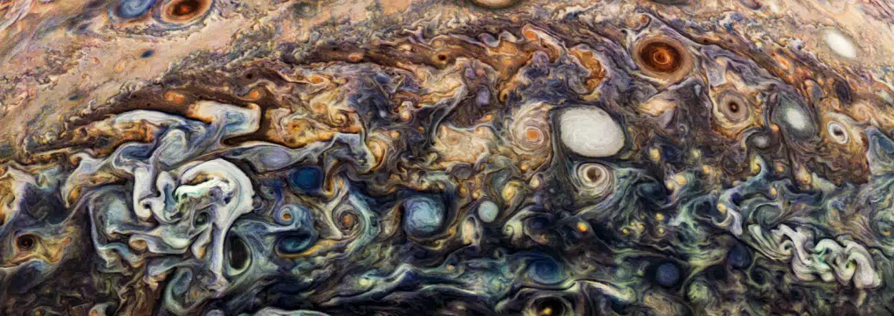 Photo of Jupiter storms from Junocam