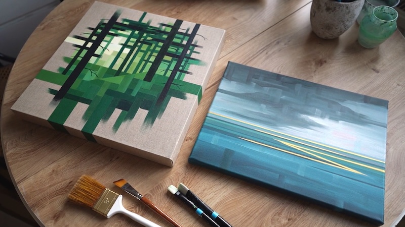 Pixelated Landscape Paintings