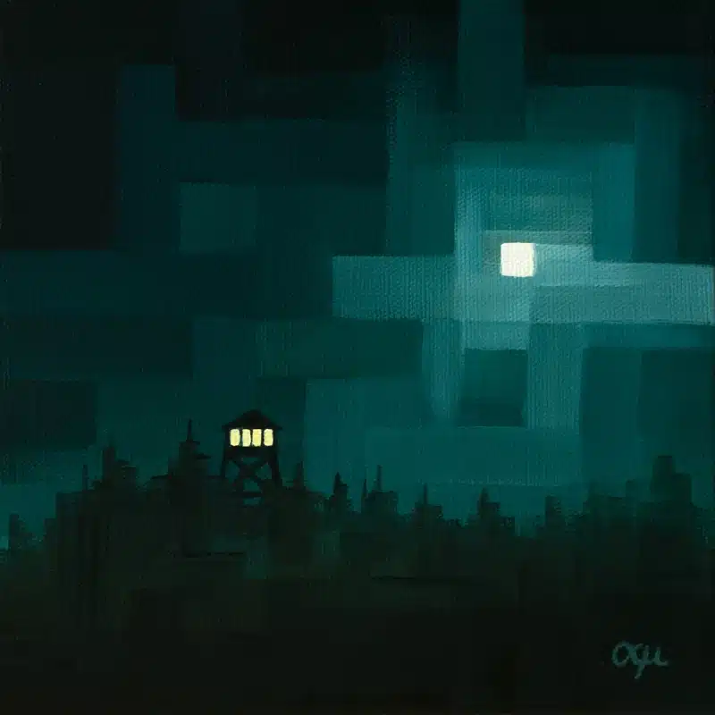 Night painting by Luiza Niechoda