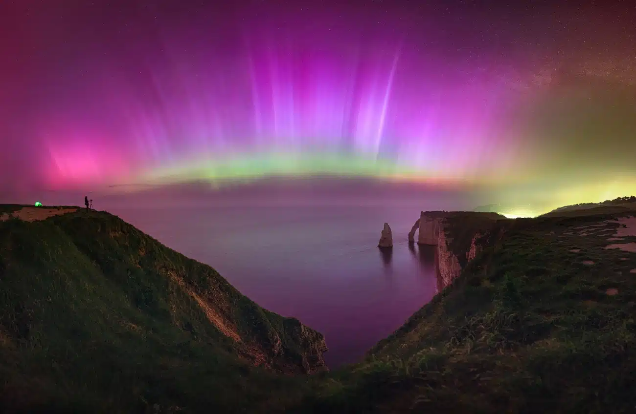 Northern Lights in Normandy, France