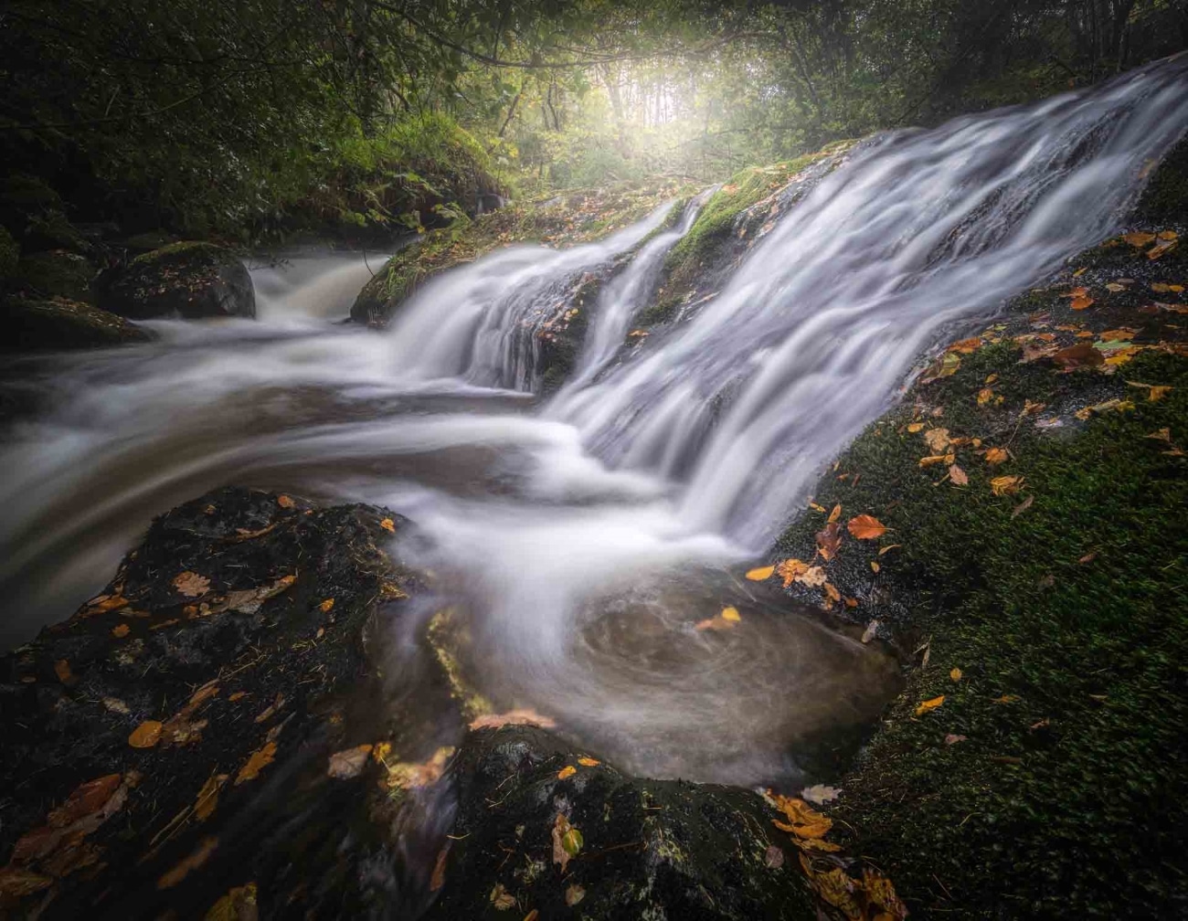 Small waterfall in a stream