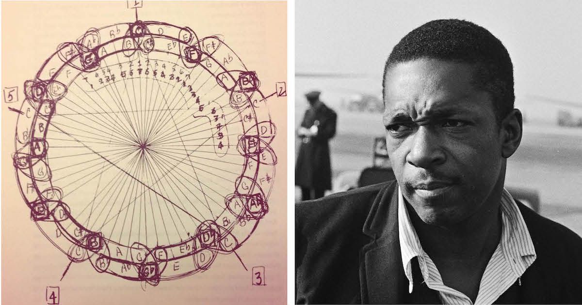 John Coltrane’s ‘Circle of Tones’ Illustration Beautifully Visualizes the Connections Between Mathematics and Music