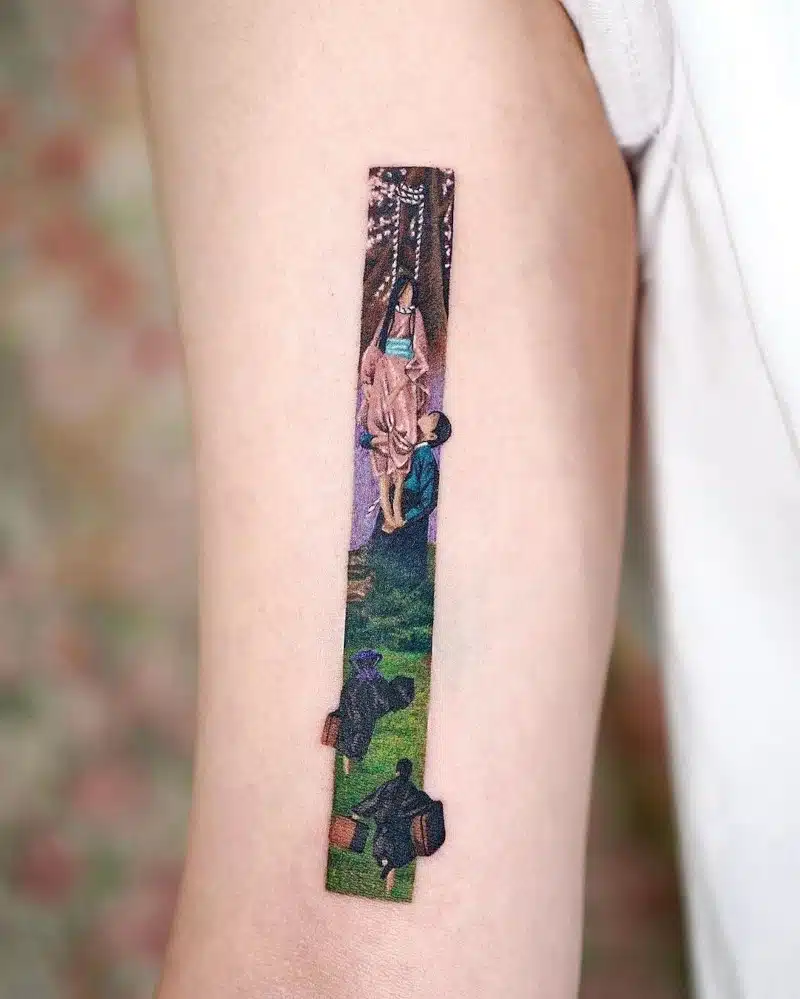 Intricate rectangular tattoo by Daldam