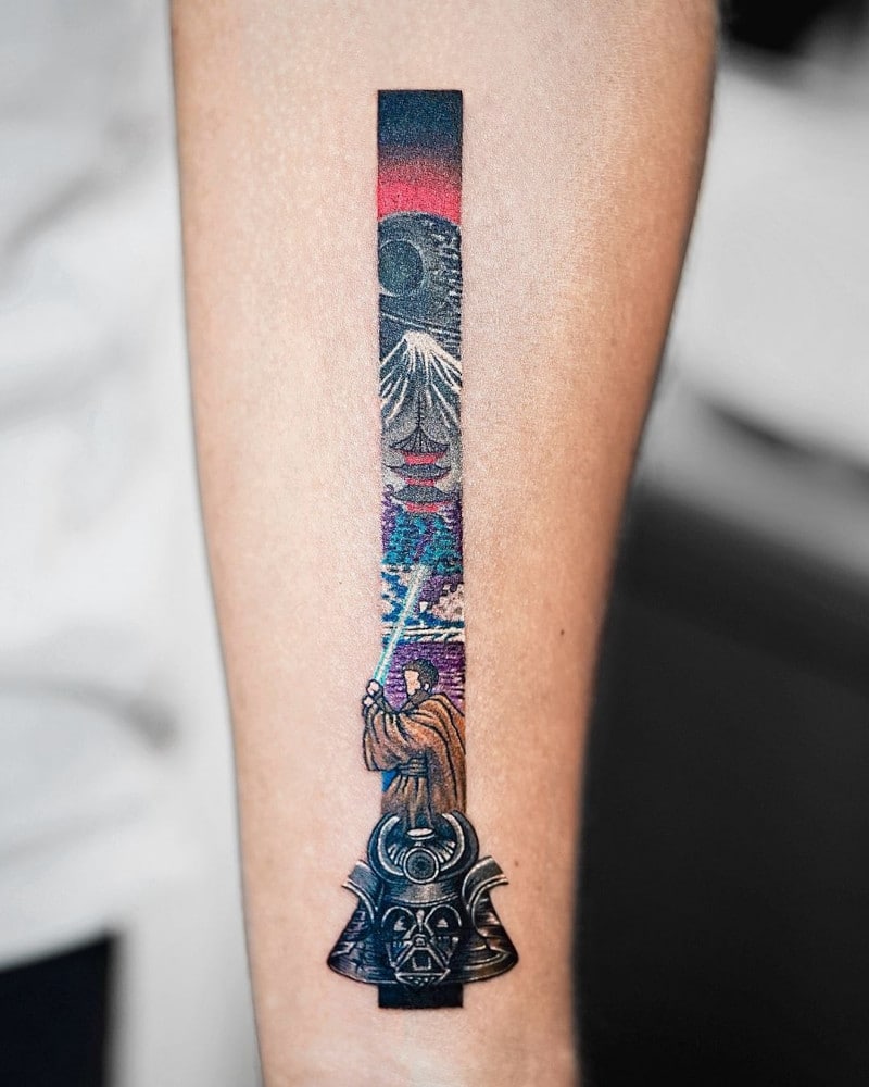 Intricate rectangular tattoo by Daldam