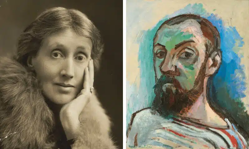 Henri Matisse portrait, and Virginia Woolf, whose work is entering public domain in 2025